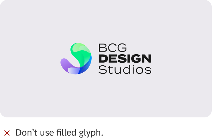Don't use filled glyph
